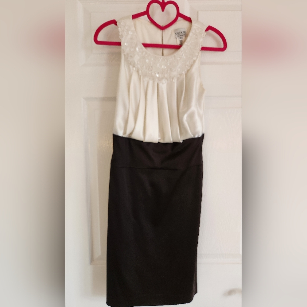 Black And White Embellished Dress